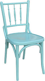 Bugholzstuhl Wien 6020 Holzsitz RAL lackiert blau