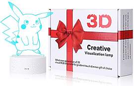 Bujingyun 3D Illusion LED Nachtlicht, 7 Farben