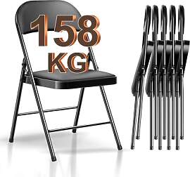 BULAGE Klappstuhl 6er Set Gartenstuhl Klappbar,