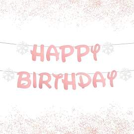 Bumlofa Roségold Happy Birthday Girlande Glitzer