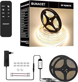 BUNACET 12M COB LED Weiß Strip Set 4000K 24V
