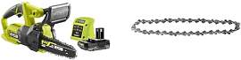 Bundle aus RYOBI 18 V ONE+ Akku-Kettensäge