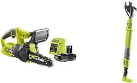 Bundle aus RYOBI 18 V ONE+ Akku-Kettensäge