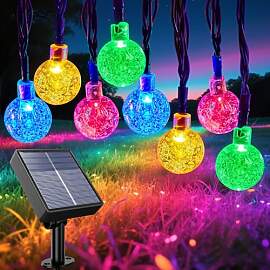 Bunt Lichterkette Solar 10M, IP65 Wasserdicht