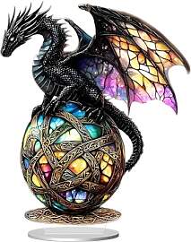Bunte Acryl Drachen Figuren Deko, Einzigartig 2D