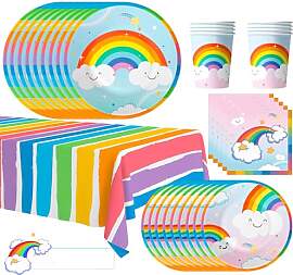 Bunte Geburtstag Partygeschirr Set,20 Gäste