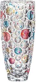 Bunte Glasvase für Blumen 25cm groß, Heavy Duty