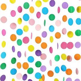 Bunte Papier Girlande Kreis Dots Party Hängende