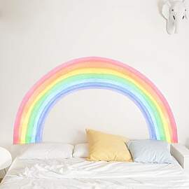 Bunte Regenbogen Wandaufkleber, Kinderzimmer