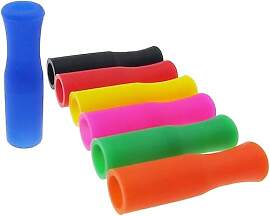 Bunte Silikon-Trinkhalm-Spitzen, wiederverwendbare 