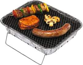 BURI Holzkohlegrill 5x Einweg-Grill Holzkohlegrill 
