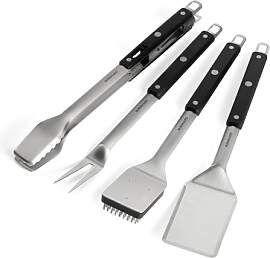 BURNHARD® Edelstahl Grillbesteck Set 4-TLG.