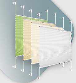 Buseu Plisseerollo 45x180cm(BXH) Weiß Faltrollo