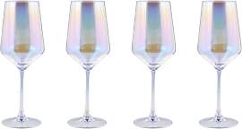 BUTLERS 4er-Set Weinglas 400 ml aus Glas -PEARL-
