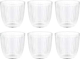 BUTLERS 6er Set Trinkglas 290ml Glas LINEE |