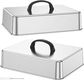 BUTORY Grill Glocke Burger Burger Glocke Edelstahl 