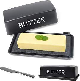 Butterbox aus Kunststoff, Rechteckige Butterglocke 