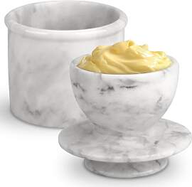 Butterdose Französische mit Deckel Marmor Butter