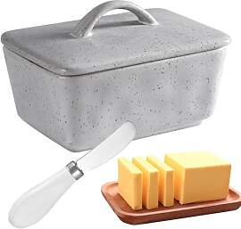 Butterdose Keramik mit Deckel, Butterglocke,