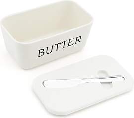Butterdose mit Deckel und Messer, 1100 ml,