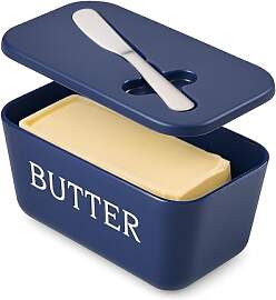 Butterdose mit Deckel und Messer, BPA-freier,