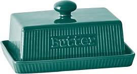 Butterdose Porzellan, rechteckige Butterglocke