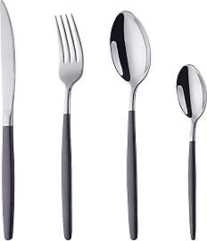 Buyer Star Besteck Schwarz und Silber Besteck set