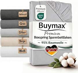 Buymax Boxspringbett Spannbettlaken 140x200 bis