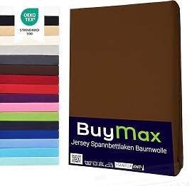 Buymax Spannbettlaken 140x200cm Baumwolle 100%