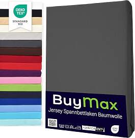 Buymax Spannbettlaken 200x200cm Doppelpack 100%