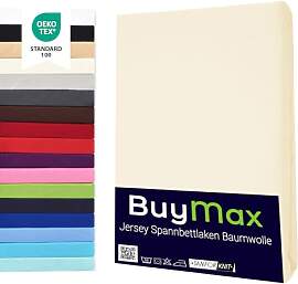 Buymax Spannbettlaken 90x200cm Doppelpack 100%