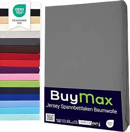 Buymax Spannbettlaken 90x200cm Doppelpack 100%