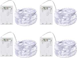 BXROIU 4 x 20er Micro LED Lichterkette Batterie