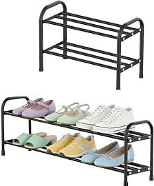 BXUUXA Schuhregal 2 Ebenen Ausziehbar Schuhschrank 