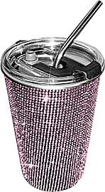 BYNYXI 560ML Bling Edelstahl Thermobecher, Glitzer 
