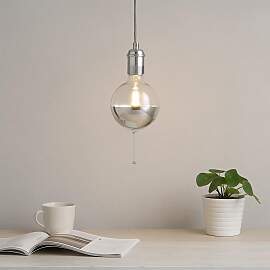 Byron Antik Silber Hängeleuchte – Aluminium