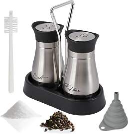 BZUEPRS Salz und Pfefferstreuer Set mit Halter,