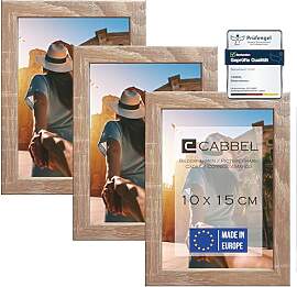 CABBEL (3er Set Bilderrahmen 10x15 cm, Mokka,