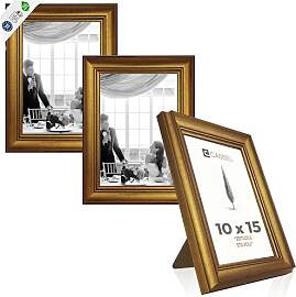 CABBEL Barock Bilderrahmen Gold 10x15 cm 3er-Pack