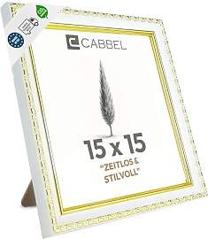 CABBEL Bilderrahmen CELI 15x15 cm Gold/Weiß –