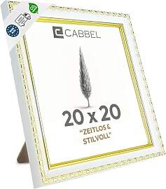 CABBEL Bilderrahmen CELI 20x20 cm Gold/Weiß –