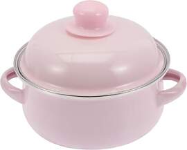Cabilock 1,1L Emaille Topf mit Deckel - Retro