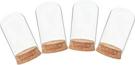 Cabilock 4 Stück Mini Glaskuppel mit Korken