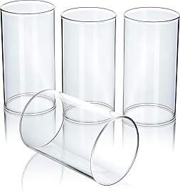 Cabilock 4er Set Windlicht Glas Ohne Boden,