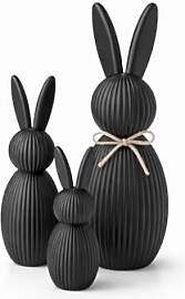CABU Osterhasen Deko Schwarz 3er Set –
