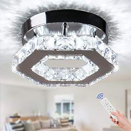 Cainjiazh Dimmbare Kristall-Kronleuchter Mini LED
