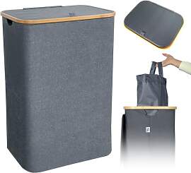 CALIYO WäSchekorb Mit Deckel 100 Liter,