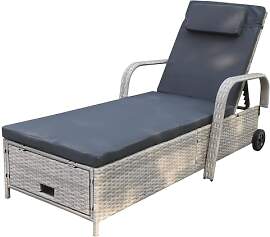 Calma Lux® Gartenliege Sonnenliege Rattanliege