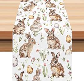 CAMETNG Tischläufer Ostern, 40×140cm Wasserdicht 