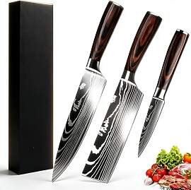 Camkum Messerset Scharfe, Kochmesser Set 3 Stück